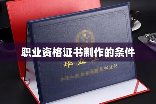 龙安职业资格证书制作的条件