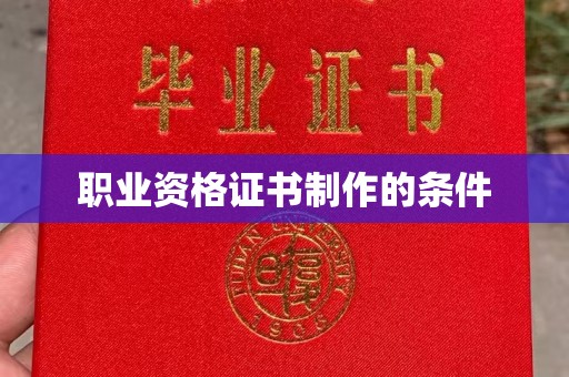 龙安职业资格证书制作的条件