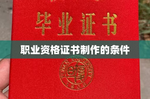 龙安职业资格证书制作的条件