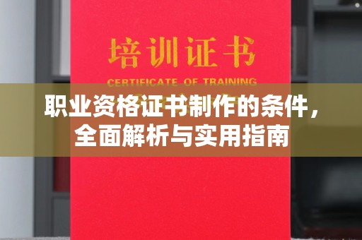 龙安职业资格证书制作的条件，全面解析与实用指南