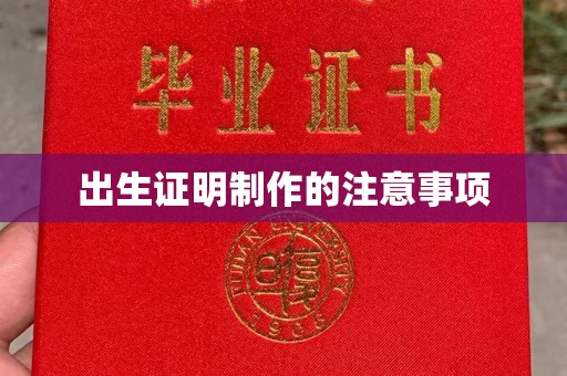龙安出生证明制作的注意事项