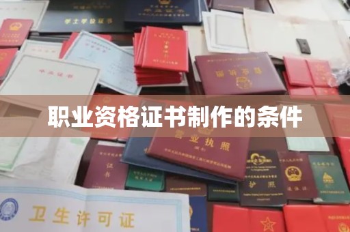 龙安职业资格证书制作的条件