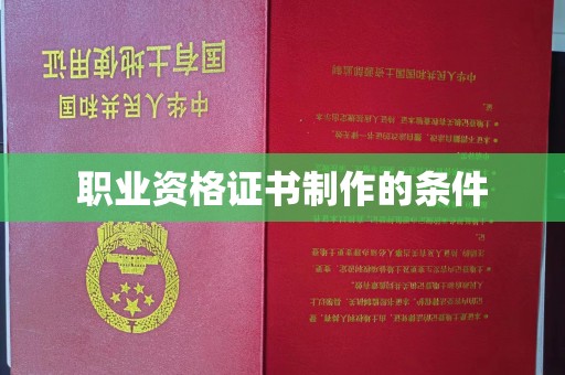 龙安职业资格证书制作的条件